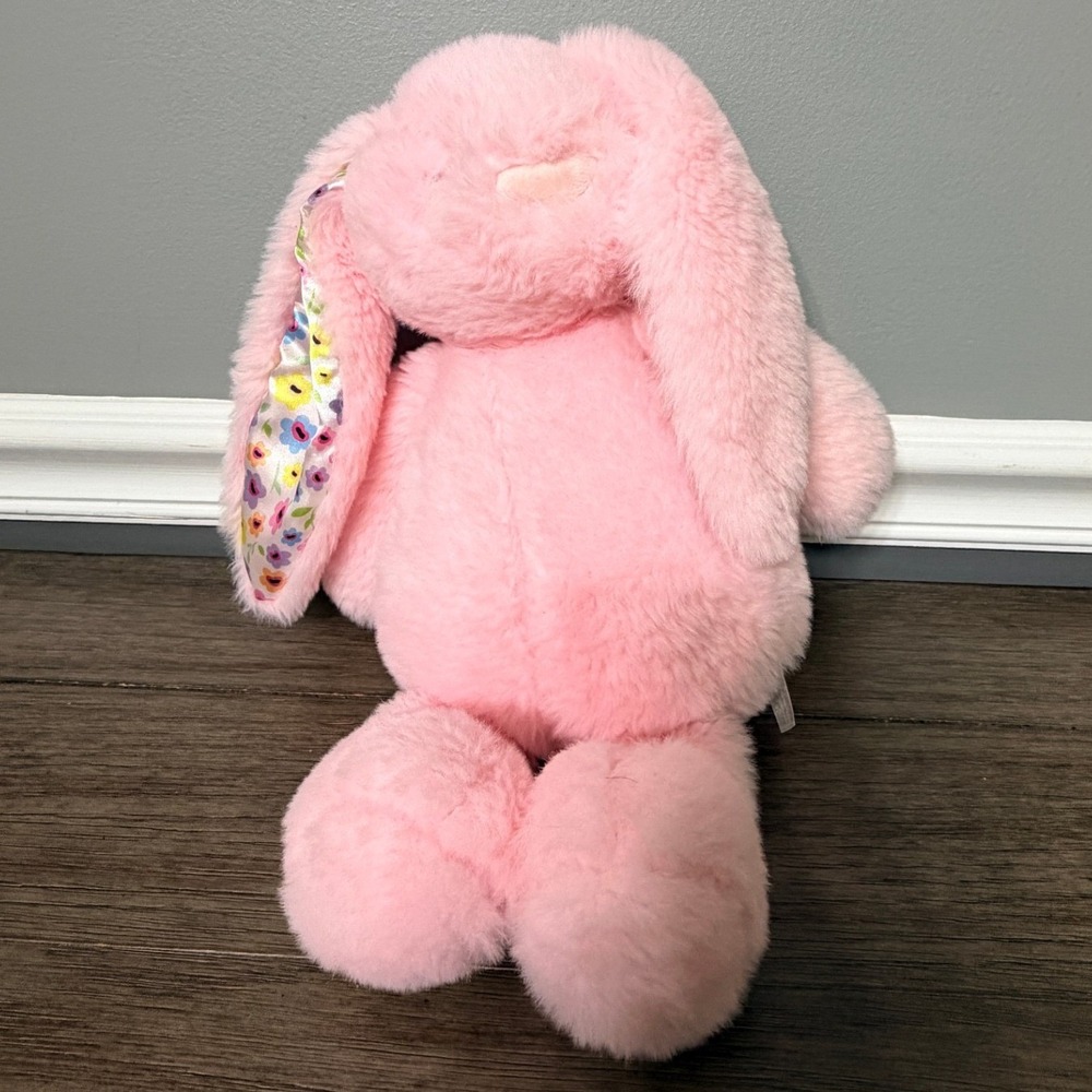 Spark Create Imagine Pink Bunny Rabbit Plush Floral Ears Long Ear Stuffed Animal